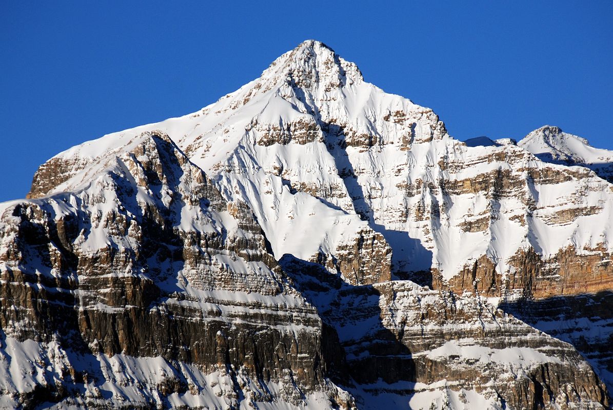 06 Mount Whymper Close Up Early Morning From Highway 93 Just After Castle Junction Driving To Radium In Winter